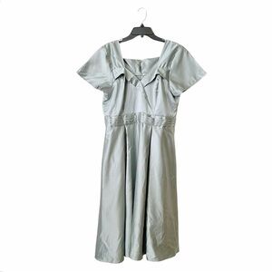 Oleg Cassini Bridesmaid's Dress Women's Size 14W Pistachio Green Fit Flare Midi